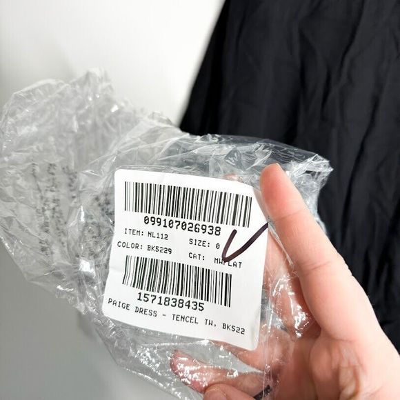 Madewell Mini Dress Womens Pleated Waist True Wrap V-Neck Dress Black Size 0 NWT - Picture 7 of 13